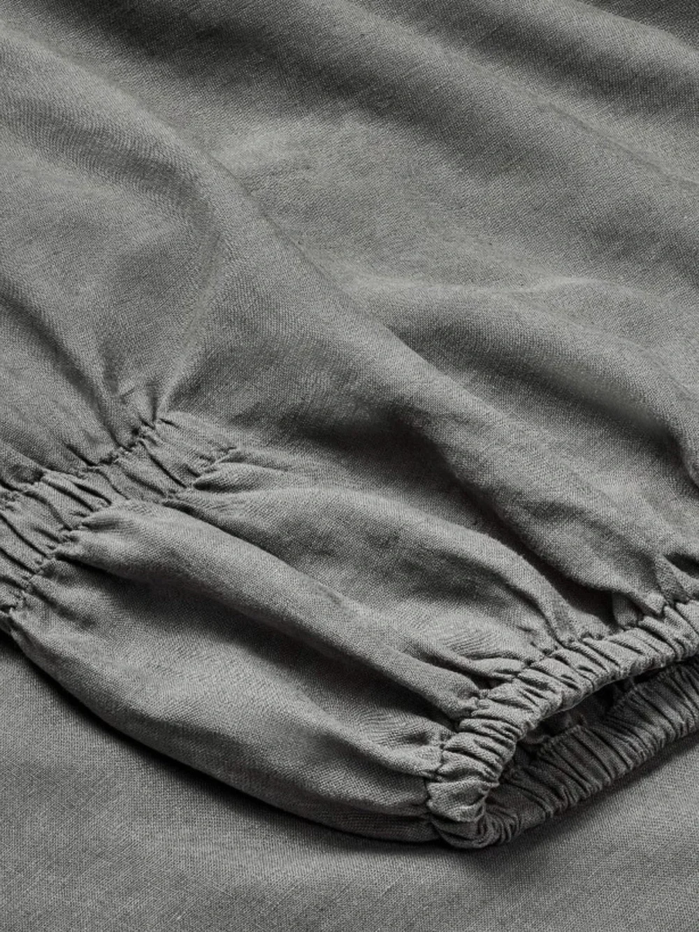 Casaluna Linen Sheet Set Queen 100% Linen Gray Solid Adults Bedroom Rectangular
